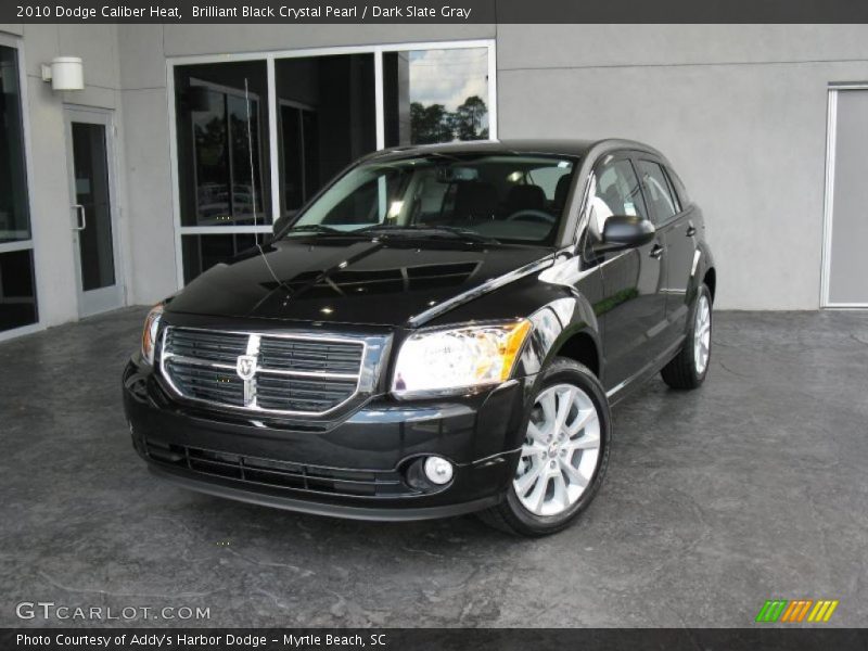 Brilliant Black Crystal Pearl / Dark Slate Gray 2010 Dodge Caliber Heat