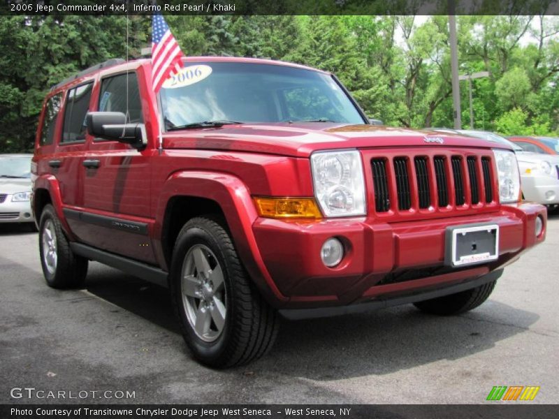 Inferno Red Pearl / Khaki 2006 Jeep Commander 4x4