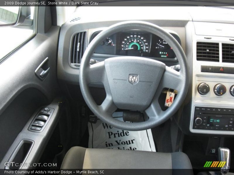 Stone White / Dark Slate Gray 2009 Dodge Journey SE