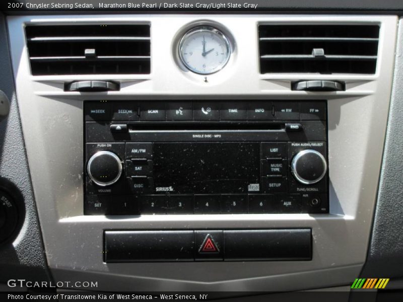 Marathon Blue Pearl / Dark Slate Gray/Light Slate Gray 2007 Chrysler Sebring Sedan