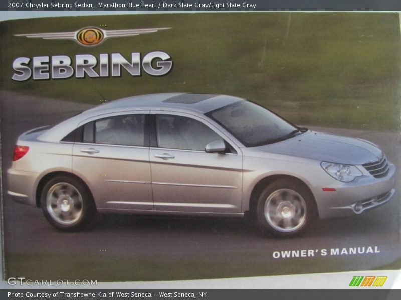 Marathon Blue Pearl / Dark Slate Gray/Light Slate Gray 2007 Chrysler Sebring Sedan