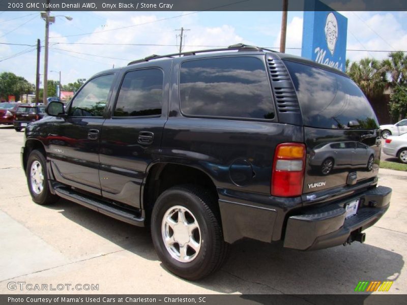 Onyx Black / Stone Gray 2003 GMC Yukon Denali AWD