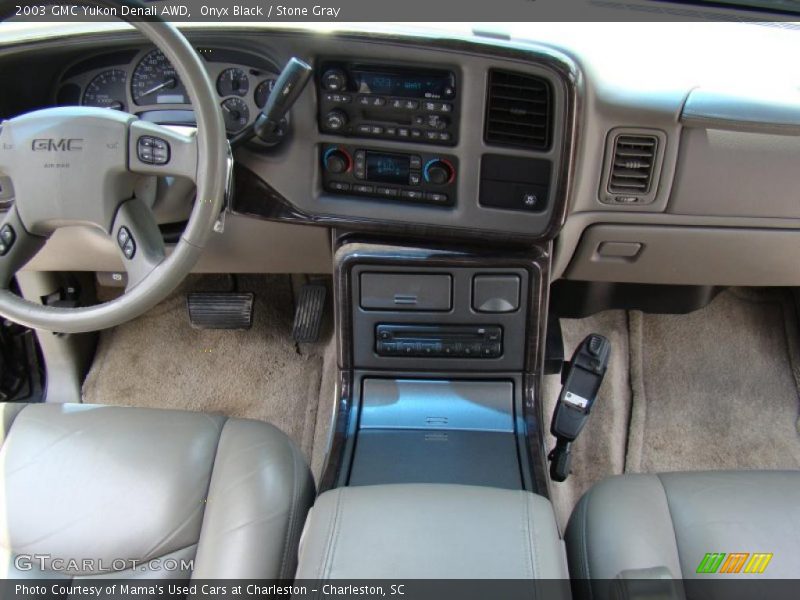Onyx Black / Stone Gray 2003 GMC Yukon Denali AWD