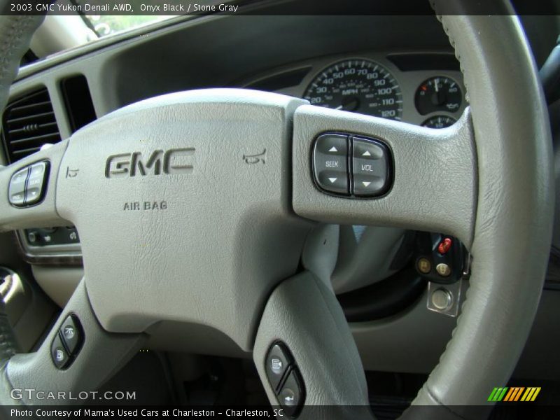 Onyx Black / Stone Gray 2003 GMC Yukon Denali AWD