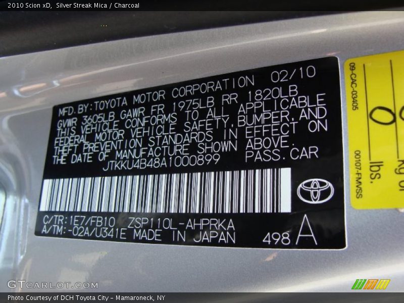 Silver Streak Mica / Charcoal 2010 Scion xD
