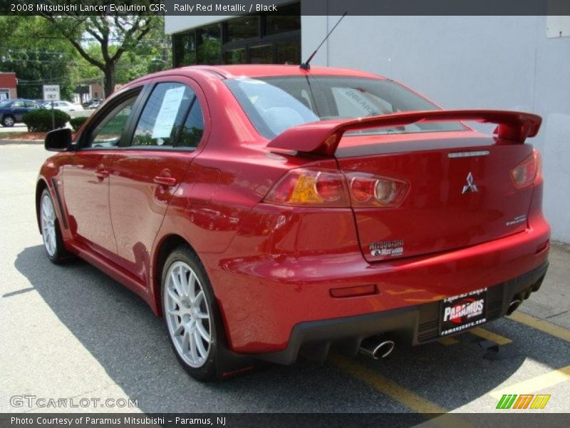 Rally Red Metallic / Black 2008 Mitsubishi Lancer Evolution GSR