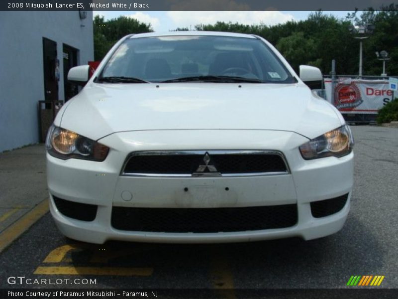 Wicked White / Black 2008 Mitsubishi Lancer ES