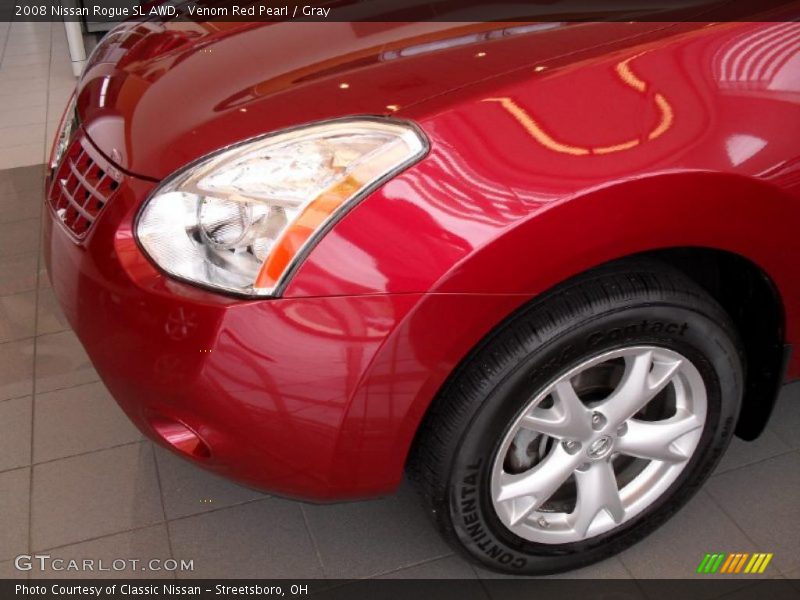 Venom Red Pearl / Gray 2008 Nissan Rogue SL AWD