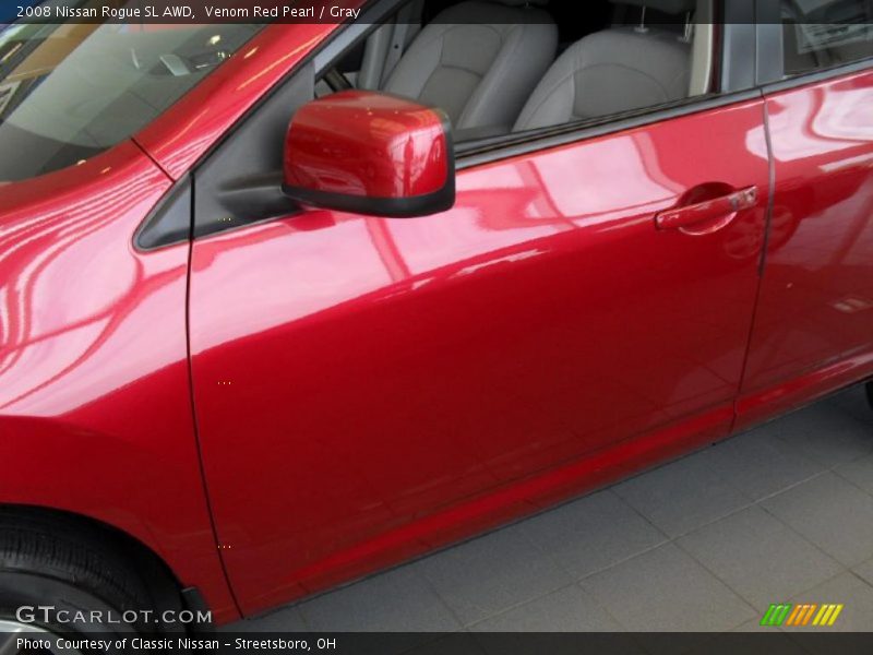 Venom Red Pearl / Gray 2008 Nissan Rogue SL AWD