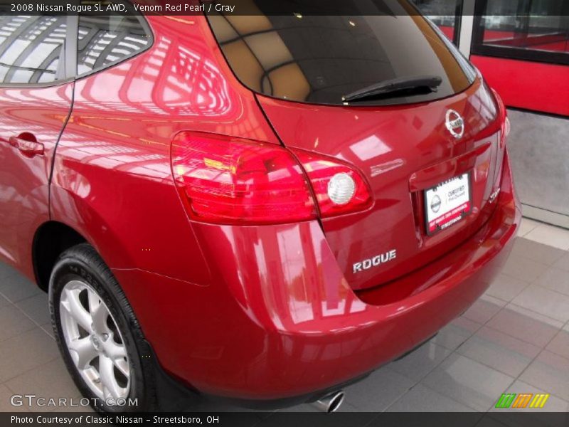 Venom Red Pearl / Gray 2008 Nissan Rogue SL AWD