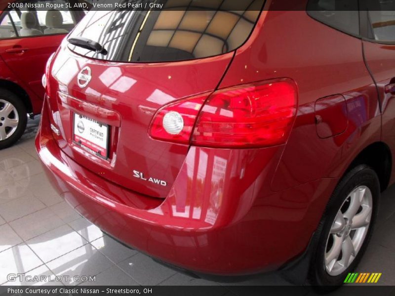 Venom Red Pearl / Gray 2008 Nissan Rogue SL AWD