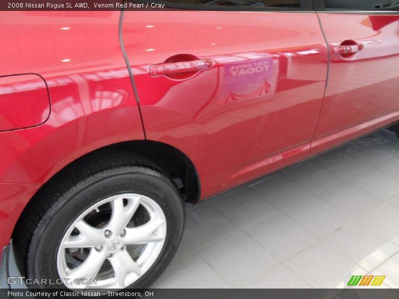 Venom Red Pearl / Gray 2008 Nissan Rogue SL AWD