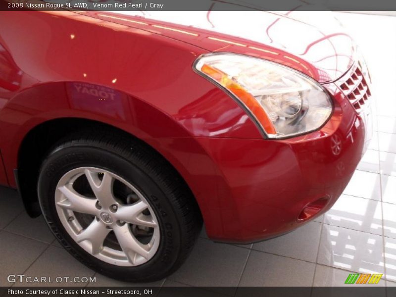 Venom Red Pearl / Gray 2008 Nissan Rogue SL AWD
