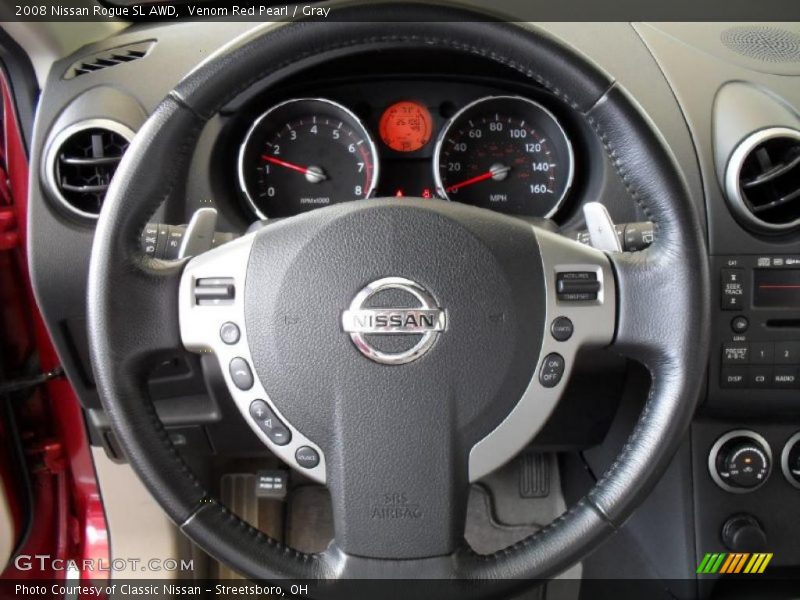 Venom Red Pearl / Gray 2008 Nissan Rogue SL AWD