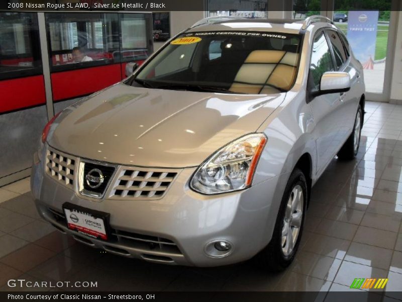 Silver Ice Metallic / Black 2008 Nissan Rogue SL AWD