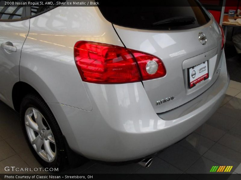 Silver Ice Metallic / Black 2008 Nissan Rogue SL AWD