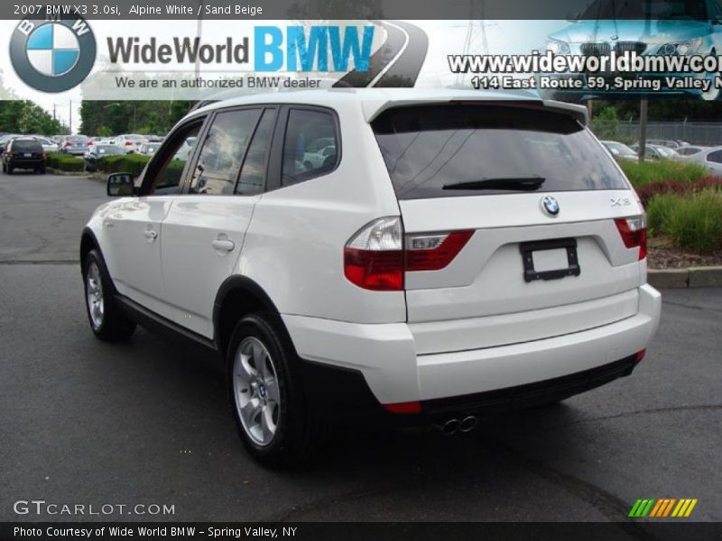 Alpine White / Sand Beige 2007 BMW X3 3.0si