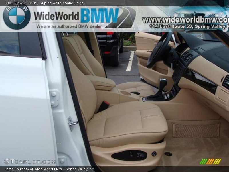 Alpine White / Sand Beige 2007 BMW X3 3.0si