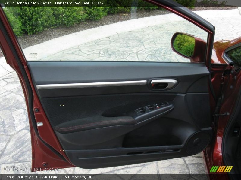 Habanero Red Pearl / Black 2007 Honda Civic Si Sedan