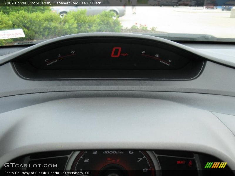 Habanero Red Pearl / Black 2007 Honda Civic Si Sedan