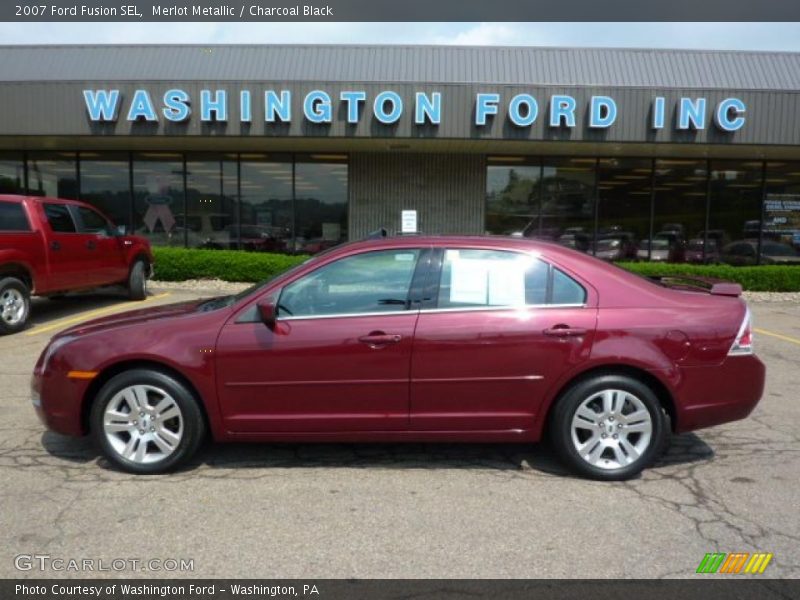 Merlot Metallic / Charcoal Black 2007 Ford Fusion SEL