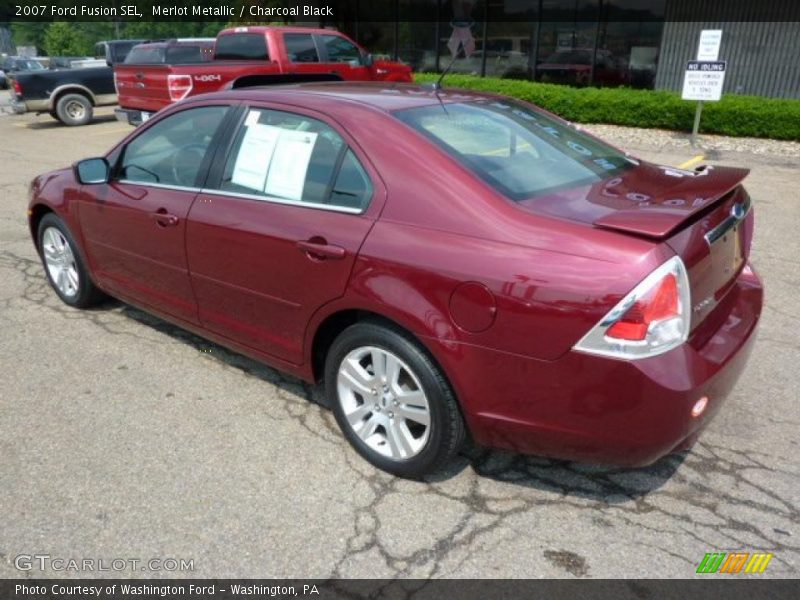 Merlot Metallic / Charcoal Black 2007 Ford Fusion SEL