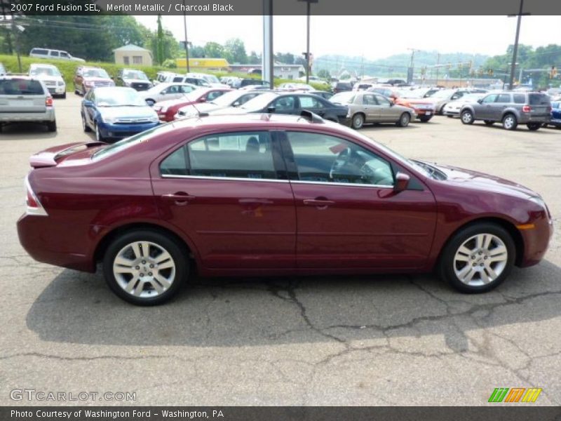 Merlot Metallic / Charcoal Black 2007 Ford Fusion SEL
