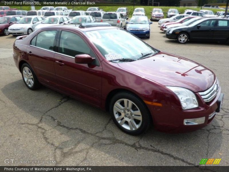 Merlot Metallic / Charcoal Black 2007 Ford Fusion SEL