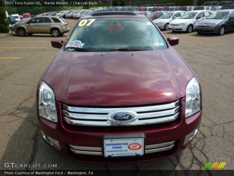 Merlot Metallic / Charcoal Black 2007 Ford Fusion SEL