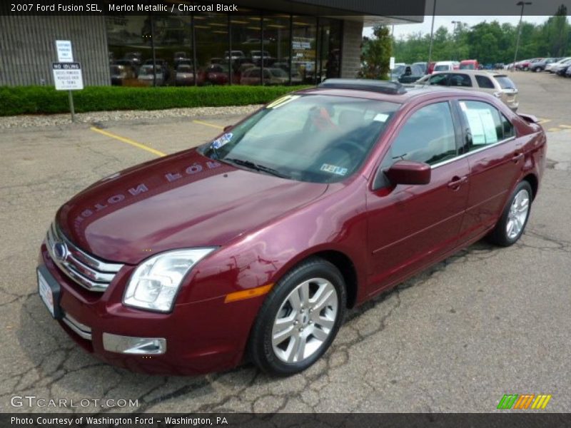 Merlot Metallic / Charcoal Black 2007 Ford Fusion SEL