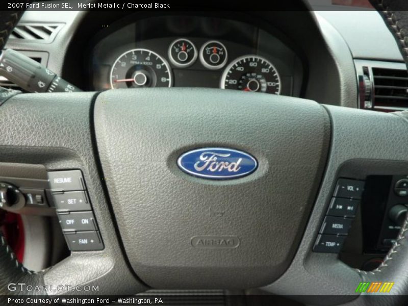 Merlot Metallic / Charcoal Black 2007 Ford Fusion SEL