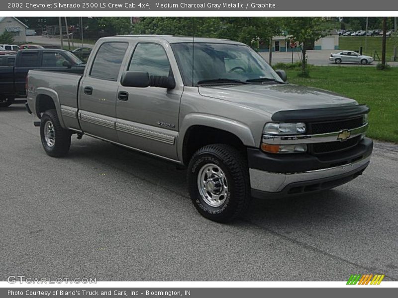 Medium Charcoal Gray Metallic / Graphite 2002 Chevrolet Silverado 2500 LS Crew Cab 4x4