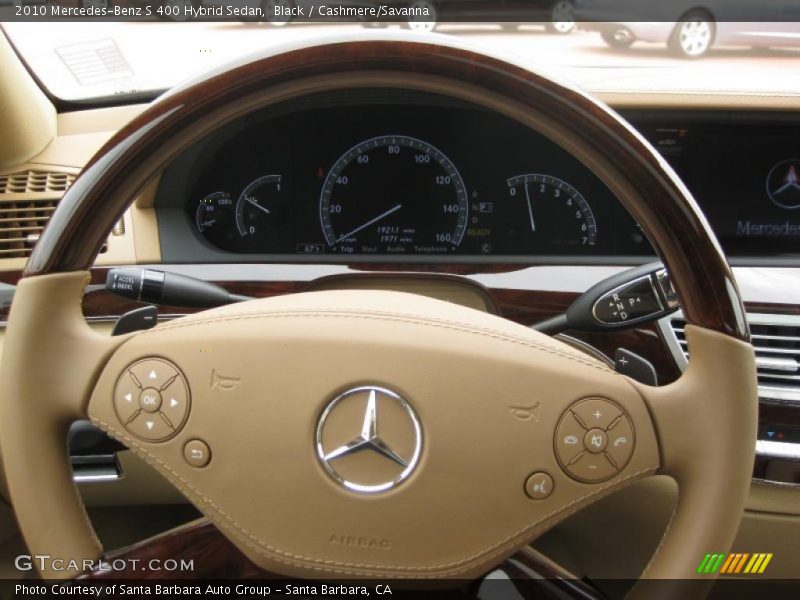 Black / Cashmere/Savanna 2010 Mercedes-Benz S 400 Hybrid Sedan