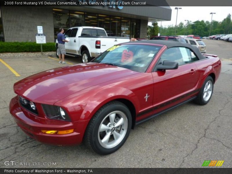 Dark Candy Apple Red / Dark Charcoal 2008 Ford Mustang V6 Deluxe Convertible