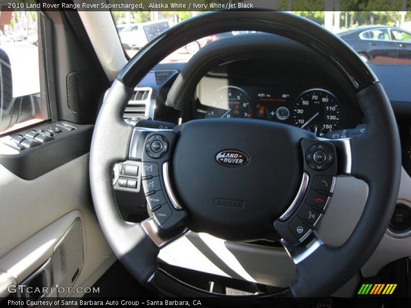Alaska White / Ivory White/Jet Black 2010 Land Rover Range Rover Supercharged