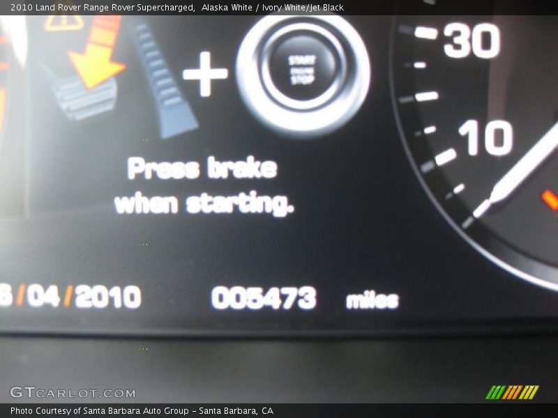 Alaska White / Ivory White/Jet Black 2010 Land Rover Range Rover Supercharged