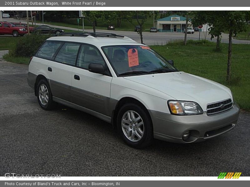 White Frost Pearl / Beige 2001 Subaru Outback Wagon