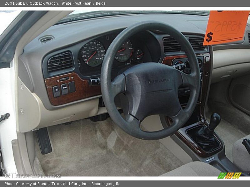White Frost Pearl / Beige 2001 Subaru Outback Wagon