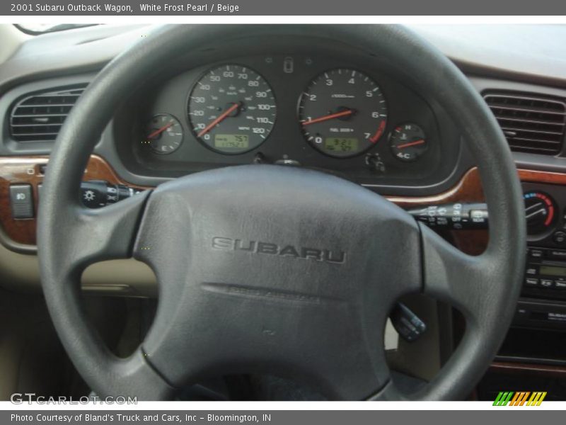 White Frost Pearl / Beige 2001 Subaru Outback Wagon