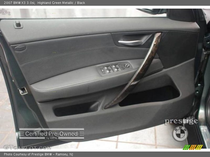 Highland Green Metallic / Black 2007 BMW X3 3.0si