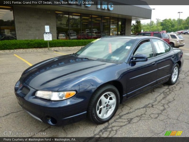 Navy Blue Metallic / Graphite 2001 Pontiac Grand Prix GT Sedan