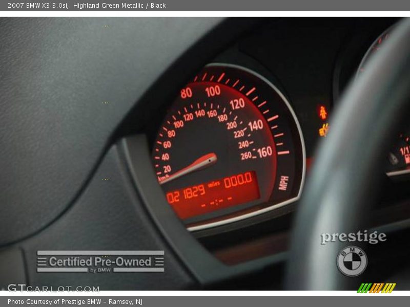 Highland Green Metallic / Black 2007 BMW X3 3.0si