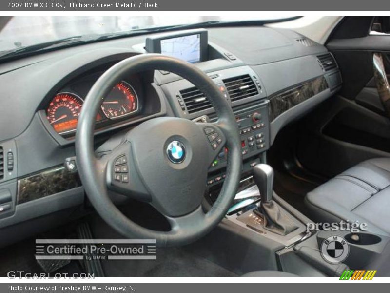 Highland Green Metallic / Black 2007 BMW X3 3.0si