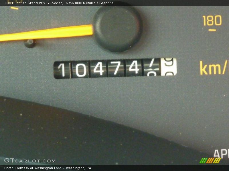 Navy Blue Metallic / Graphite 2001 Pontiac Grand Prix GT Sedan