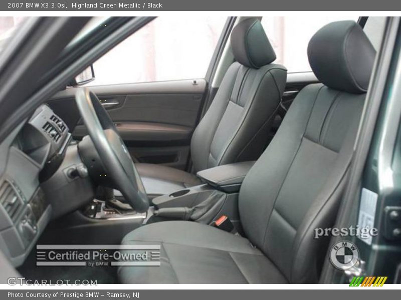 Highland Green Metallic / Black 2007 BMW X3 3.0si
