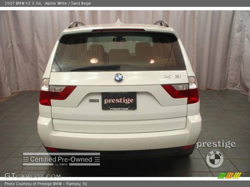 Alpine White / Sand Beige 2007 BMW X3 3.0si