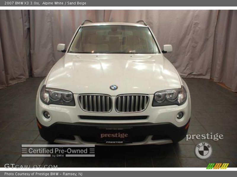 Alpine White / Sand Beige 2007 BMW X3 3.0si
