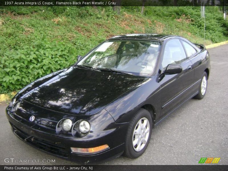 Flamenco Black Pearl Metallic / Gray 1997 Acura Integra LS Coupe