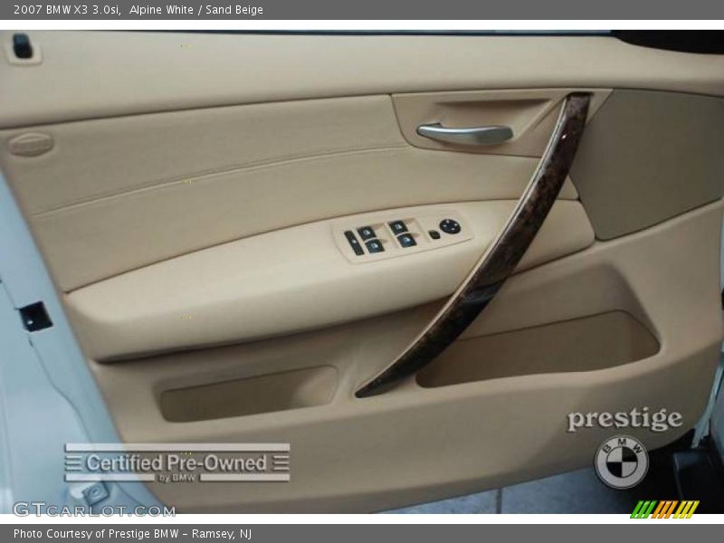 Alpine White / Sand Beige 2007 BMW X3 3.0si