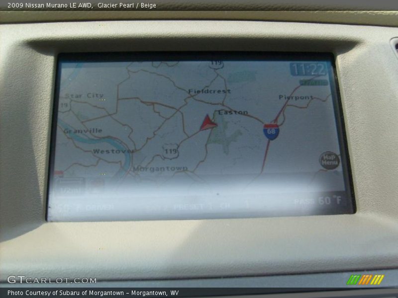 Glacier Pearl / Beige 2009 Nissan Murano LE AWD